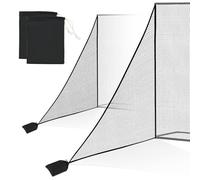 Golf Net Attachment for Golf Hitting Nets, 7 * 10FT Heavy Duty Side Net,Practice Hitting Barrier for, Baseball, Hockey with Sandbag(Black-2Pack)