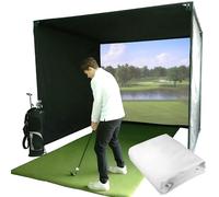 Golf Net with Simulator Impact Screen, Sim Ball Simulator Impact Display Projection Screen Cloth for Outdoor Indoor Home Golf Training Thickness 4 mm 3m*2m