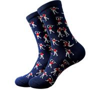 Golf Novelty Socks for Men, Funny Golf Gifts with Printed Designs - Comfortable Combed Cotton Blend Socks for Golfers, Christmas/Birthday Gifts for Husband, Dad, Grandpa | UK Sizes 9-11