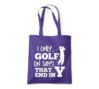 Golf on Days End with a Y Tote Shopping Bag 10 Litres Capacity 42 x 38cm