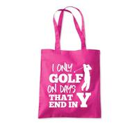 Golf on Days End with a Y Tote Shopping Bag 10 Litres Capacity 42 x 38cm