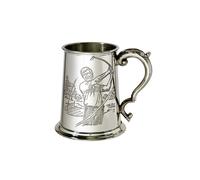 Golf one pint pewter tankard