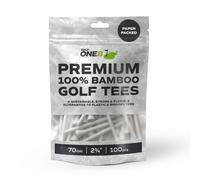Golf One8 Golf Tees 2 34 Inch 70mm 100 Tees Premium 100 Bambo Golf Tees