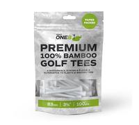 GOLF ONE8® Golf Tees | 3 1/4" Inch - 83mm | 100 tees | Bamboo Is A Strong & Durable Alternative To Plastic & Wooden Golf Tees. (3 1/4" Inch - 83mm)