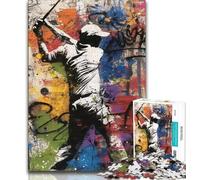 Golf Painting Puzzles for Adults Teens 1000 Pieces,Challenging To Complete But Fun And Humorous with Matching Poster And Trivia Sheet (38x26cm)