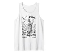 Golf Patron Saint Andrew Funny Golfer Golfing Player Tank Top