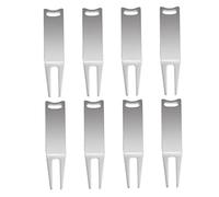 Golf Pitch Fork Bending Golf Divot Repair Tool Metal Golf Pitch Fork Golf Green Accessory for Golf Lover 8PCS Silver