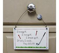 Golf Plaque Golfers Gift Humour Fun Sign Birthday Secret Santa Stocking Filler (79541 I Love)