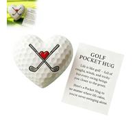 Golf Pocket Hug, Heart Golf Pocket Hug for Women & Men, Positive golfs Ball Gifts, Emotional Support Good Luck Gift for Him & Her Friend Sister Brother Christmas Valentine's Day, Portable Size (1pc)