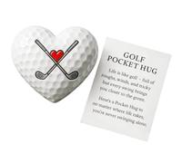 Golf Pocket Hug,Pocket Hug Golfs Ball with Encouraging Message Card,Heart - Shaped Golf Ball,For Christmas Women Men Boyfriend Coworkers Friend Adults