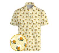 Golf Polo Shirts for Men Funny Print Quick Dry Short Sleeve Performance Golf Shirts Moisture Wicking Polo Shirts, Beer-Funny, Large