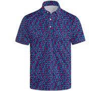 Golf Polo Shirts for Men Funny Print Short Sleeve Golf Shirts Dry Fit Performance Golf Polos, Funny Pose Feet Purple, Large