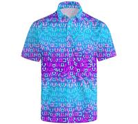 Golf Polo Shirts for Men Funny Print Short Sleeve Golf Shirts Performance Golf Polos, Funny Pose Feet Gradient, 3XL