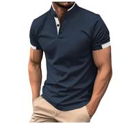 Golf Polo Shirts for Men Short Sleeve Adult Classic Golf Polo T Shirts Moisture Wicking Performance Quick Dry Tennis T-Shirt Mens Gym Clothing Tops Tee (#002 Navy,S)