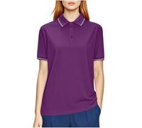 Golf Polo Shirts for Women/Men UK Summer Tops & T-Shirts Collared Button Down Shirt Basic Solid Moisture Wicking Tshirts Ladies Short Sleeve Tunic Gym Sports Workout Running Top 16 18 14 22 12