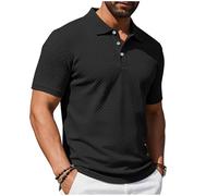 Golf Polos Men Short Sleeve Golf Polos Shirts Summer Solid Color Button-Up Turndown Collar Henley Shirt Oversized Ice-Silk Seamless Sweat-wicking Elastic Blouses Tops Casual Slim Fit Tops S-5XL