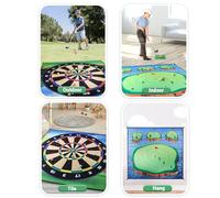 Golf Pong Put Spiel Set, Golf Puting Green Matte Trainingstraining Tool Chipping Yard Game Boards with Chipping Mats & Balls for Tailgate Family Golfer and Friends (Style B)