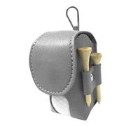Golf Pouch for Men, PU Leather Belt Tees Holder, Portable Storage Pouch Organizer with Clip for Fathers, Couples, Golfers Men and Practical