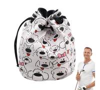 Golf Pouch,Store 12-18 Balls Organizer for Golf Tee Valuables - Waterproof Multi-Functional Adjustable Portable Case for Hat Clips, Practice at Driving Range, Course