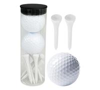 Golf Practice Balls - 5.5 x 1.8 x 1.8 inch Training Set, Durable PVC Wood Design, Creative Golf Practice Teaball Set with Portable Holder | Training Equipment for Beginners and Professionals on the