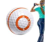 Golf Practice Balls - Bright Orange Marked Long Distance Training Balls, Set for Improvement | Sports Accessories for Golf Swing Training at Home, in the Garden or Indoor