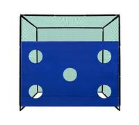Golf Practice Cage 10ft 5 Hole Target Sheet 3m x 2m Driving Range High Impact 25mm Mesh Hitting Swing Training Equipment Outdoor Freestanding Steel Frame Bullseye Target Artificial Grass Mat & 6cm Tee
