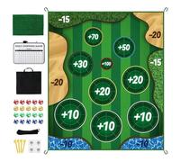 Golf Practice Mat - 180 x 150 cm Nylon Training Turf Realistic Hitting Surface Replaceable Impact Pad Non-Slip Backing Heavy Duty Golf Mats | Indoor Sports Practice Equipment