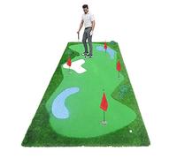 Golf Practice Mat, Foldable Golf Putting Mat, Indoor & Outdoor, Artificial Grass & EVA, 2x5m, Style 1