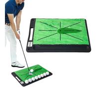 Golf Practice Mat, Non-Slip Batting Base - Golf Training Mat with Bottom | for Men and Women for Indoor and Outdoor with Swing Trajectory Feedback