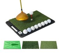 Golf Practice Mat | Synthetic Base for Strikes | Chip Mat with Bottom | for Men and Women for Indoor and Outdoor with Trajectory Swing Feedback