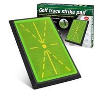 Golf Practice Mat with Swing Path Feedback - Heavy Duty Anti-Slip Rubber Base for Indoor/Outdoor Training | Portable Divot Board for Swing Analysis for Beginners, Adults & Kids