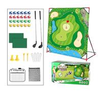 Golf Practice Mats - Indoor Outdoor Training Set for Kids and Adults - Includes Putting Practice Toy and Swing Training for Family Sports Activities