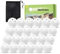 Golf Practice Plastic Balls Limited Flight Performance Realistic 12 24 Pack, Golf Ball Light-Weight Durable Swing Training Tool for Indoor Outdoor (White, 24 Pack)