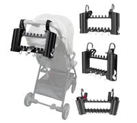 Golf Pram Attachment - Golf Club Holder for Stroller Includes Golf Ball Holder, Tee Holder, Straps, Hooks and Magnets - Perfect Golf Gift, Promotes Early Golf Skills, Easy Assembly