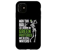 Golf Prayer Green Pastures Funny Skeleton Golfer Quote Case for iPhone 11