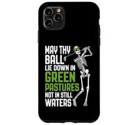 Golf Prayer Green Pastures Funny Skeleton Golfer Quote Case for iPhone 11 Pro Max