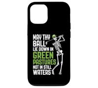 Golf Prayer Green Pastures Funny Skeleton Golfer Quote Case for iPhone 12/12 Pro