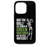 Golf Prayer Green Pastures Funny Skeleton Golfer Quote Case for iPhone 13 Pro