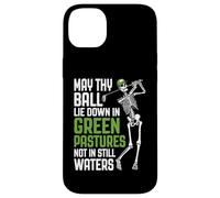 Golf Prayer Green Pastures Funny Skeleton Golfer Quote Case for iPhone 14 Plus
