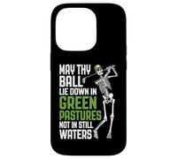 Golf Prayer Green Pastures Funny Skeleton Golfer Quote Case for iPhone 14 Pro