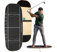 Golf Pressure Plate with Bottom Button Prompt Sound Function, Solid Wood Golf Weight Shift Board, Golf Balance Board Training Aid For Indoor Practice, Golf Training Equipment, Hampton Distribution