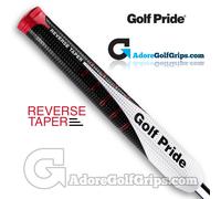 Golf Pride Reverse Taper Flat Large Jumbo Putter Grip - Black / White / Red