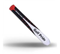 *NEW* Golf Pride 2024 Reverse Taper Flat Large Jumbo Putter Grip - Stroke Enhancement Collection, Unisex, Soft & Tacky Feel with Dimple Traction Technology, 64g, 0.580 Round - Sleek Black/White/Red