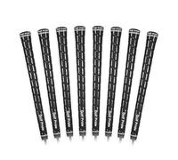 Golf Pride Tour Wrap Golf Grip, Black, Midsize, 8 Pack | Comfortable, Durable Grip for Clubs, Classic Wrap Design with High-Tack Feel, Rubber Construction, For Men and Women
