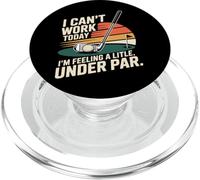 Golf Pun Retro Vintage I Can't Work Today I'm Feeling A PopSockets PopGrip for MagSafe