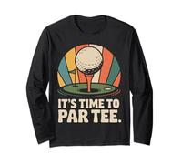 Golf Pun Retro Vintage It's Time to Par Tee Long Sleeve T-Shirt