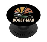 Golf Pun Retro Vintage The Bogey-Man PopSockets Adhesive PopGrip