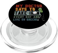 Golf Pun Vintage Retro My Doctor Says To Take Iron Every Day PopSockets PopGrip for MagSafe