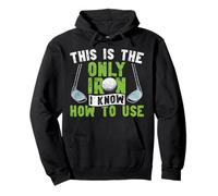 Golf Pun Vintage This Is The Only Iron I Know How To Use Pullover Hoodie
