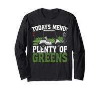 Golf Pun Vintage Todays Menu: Plenty of Greens Long Sleeve T-Shirt